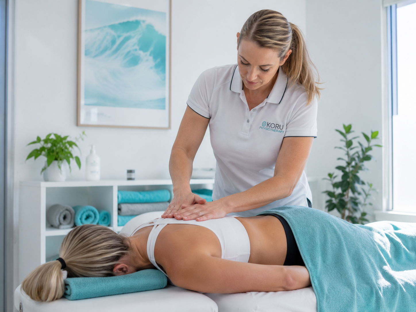 Masaje terapéutico realizado por fisioterapeuta